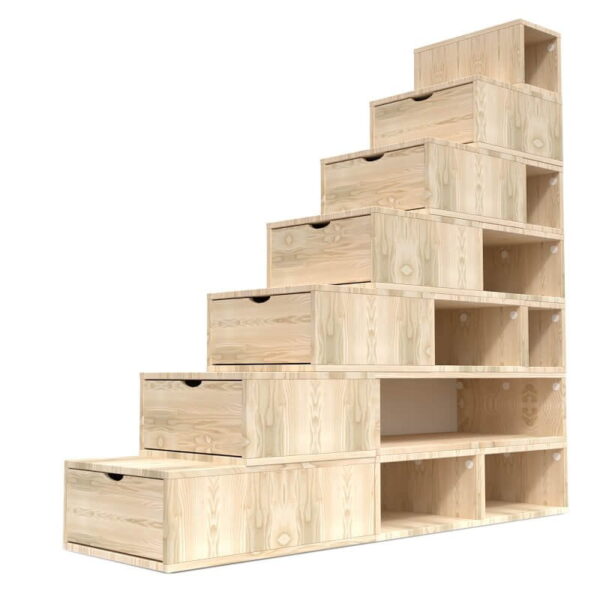 Escalier Cube de rangement hauteur 175 cm