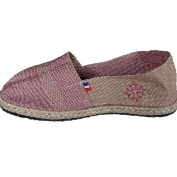 Lespadril vieux rose & marron