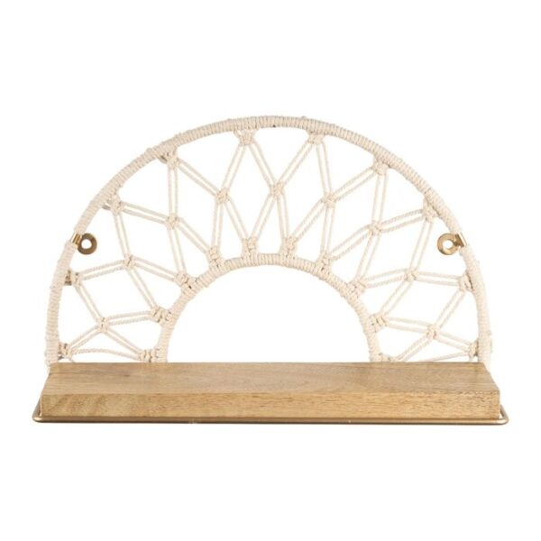 Etagère murale macramé 32×20 en bois massif