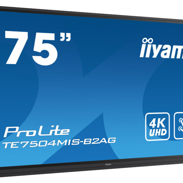 iiyama ProLite TE7504MIS-B2AG 75″ écran LCD rétro-éclairé par LED – 4K – pour signalétique numérique / communication interactive