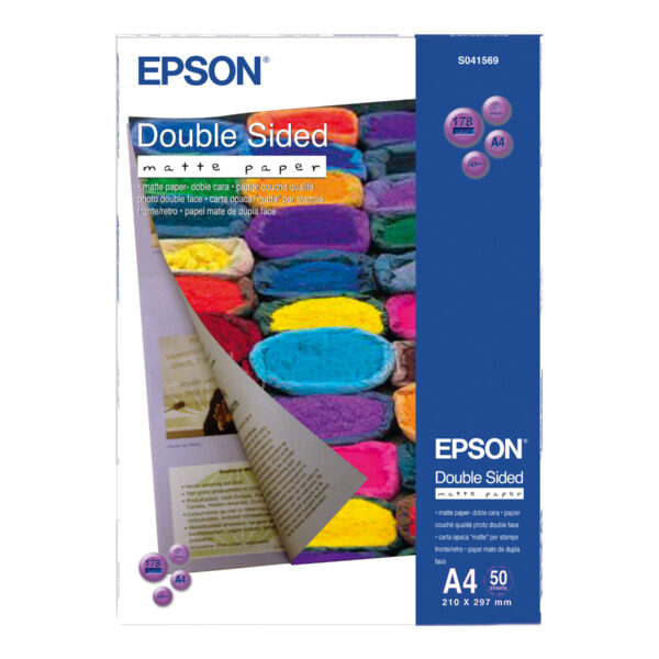 Epson Double-Sided Matte Paper – papier – mat – 50 feuille(s) – A4 – 178 g/m²