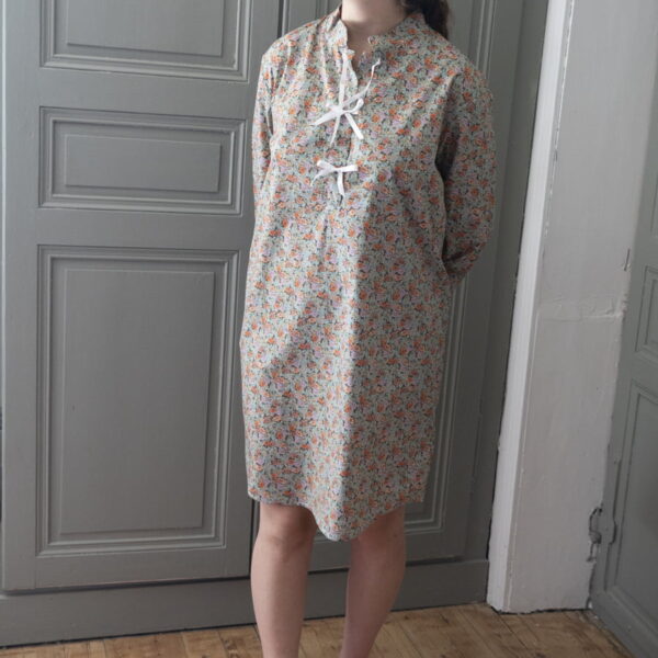 Chemise de nuit en 100% coton bio Adèle