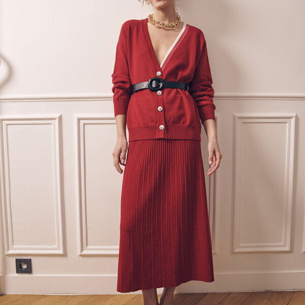 Gilet Annabelle ROUGE FONCE