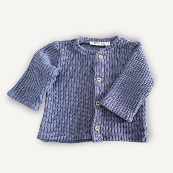 Gilet bébé Bleu jean seconde main – 12 mois