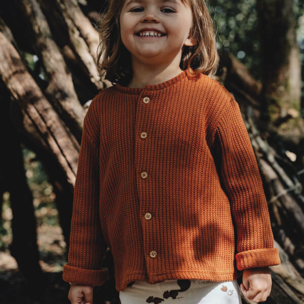 Gilet bébé et enfant Cognac