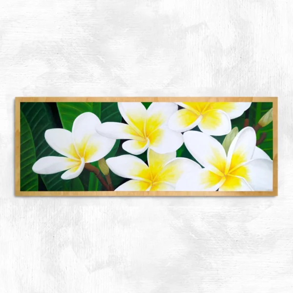 Tableau fleurs exotiques Plumeria