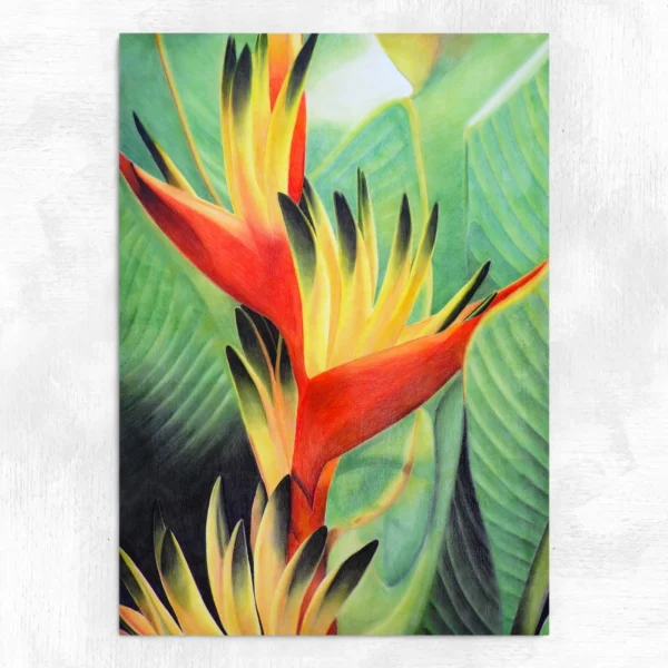Tableau fleur tropicale Heliconia