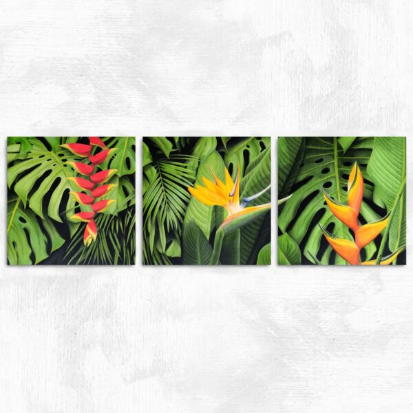 Tableau plantes et fleurs Couleurs tropicales
