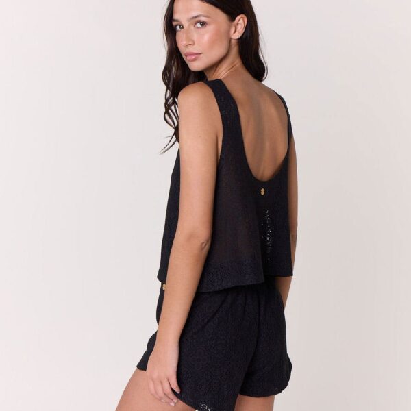 Short fluide léger en crochet Mathis noir – MARIANNE by Marie Jordane