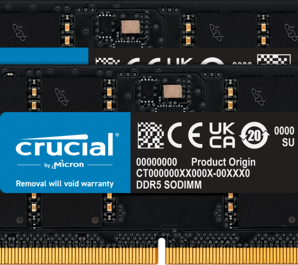 Crucial – DDR5 – kit – 96 Go: 2 x 48 Go – SO DIMM 262 broches – 5600 MHz / PC5-44800