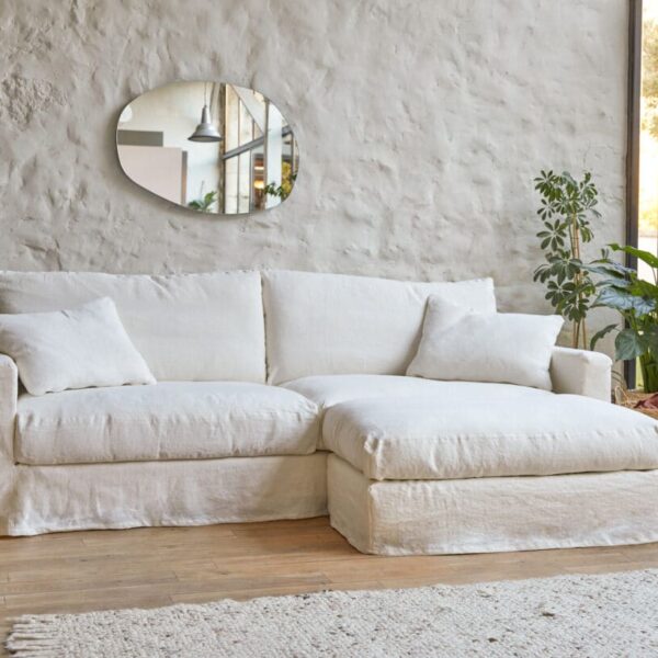 Canapé en lin 3 places