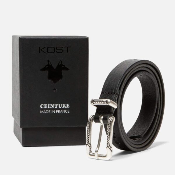 Ceinture femme cuir noir Janis