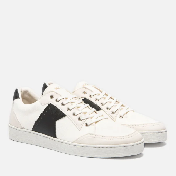 Sneakers en toile blanc et noir homme Chill