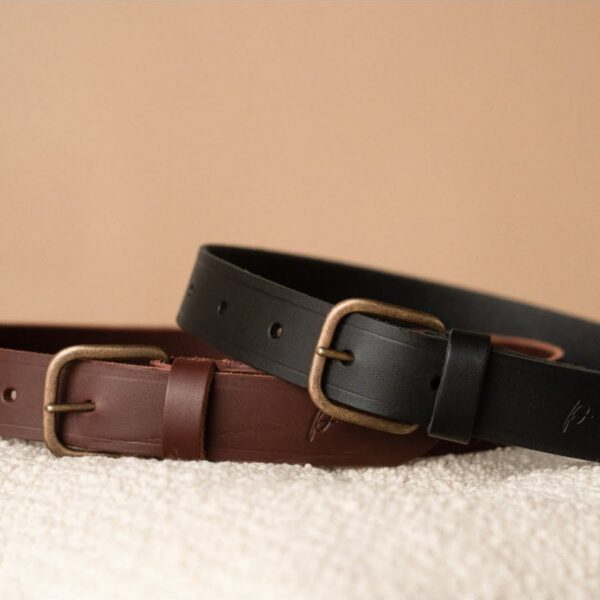 La ceinture en cuir français – Chêne