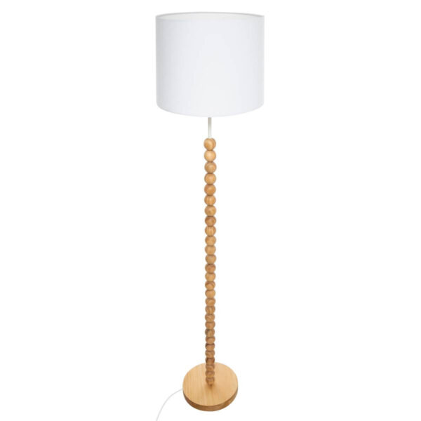Lampadaire droit perles de pin H 146cm