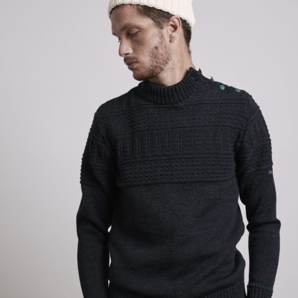 Pull Marin de Pêcheur Breton pour Homme 100% Laine