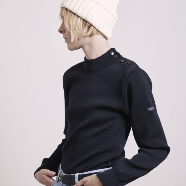 Bonnet à côtes beige écume