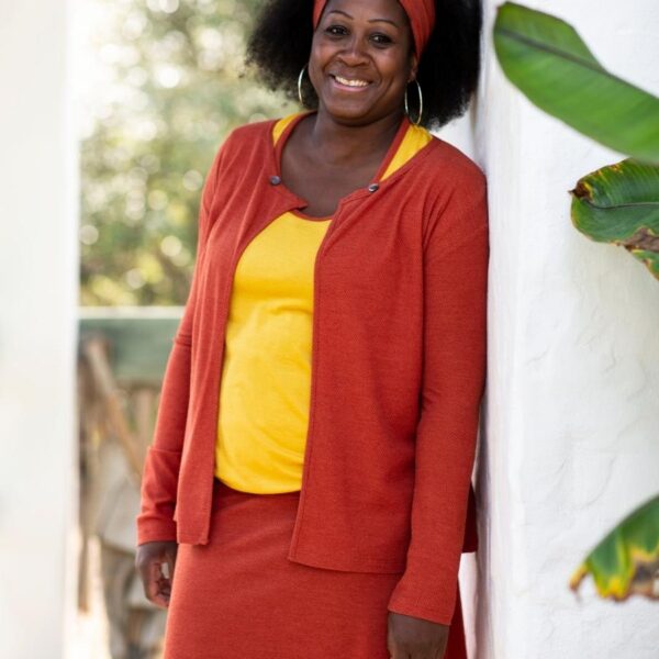 Gilet Intemporel femme laine mérinos bio et soie