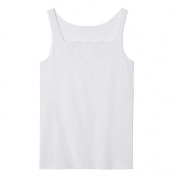 Débardeur Femme Dentelle Blanc Made In France