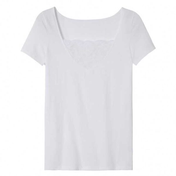 T-shirt Femme V Plongeant – Blanc