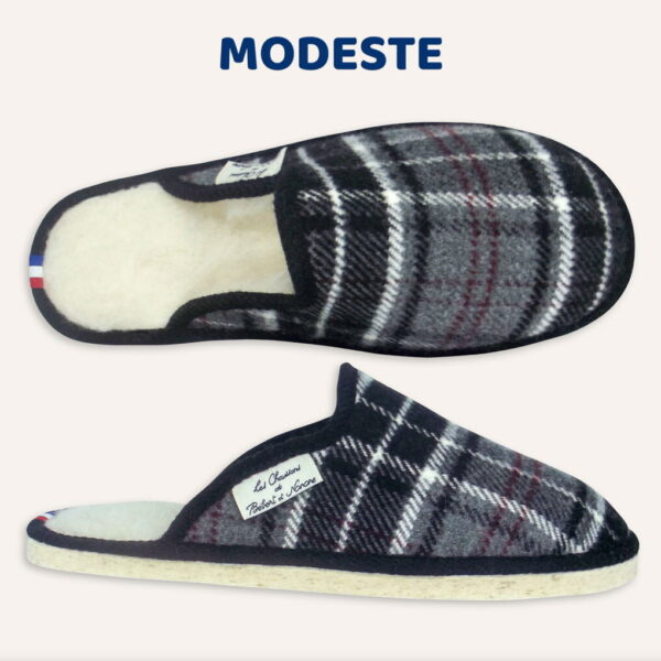 Mules motif écossais Modeste