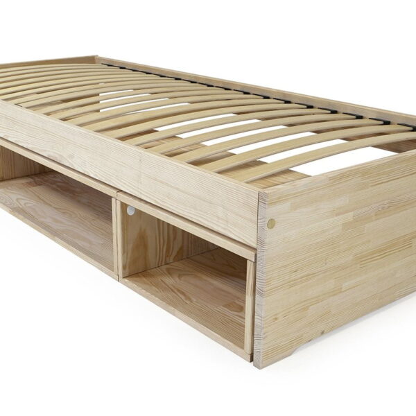 Lit 90×200 1 place rangement Cube bois Maël