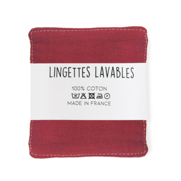Lot de lingettes lavables – brique