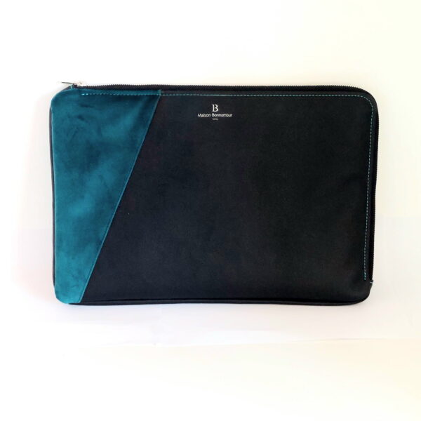 Housse d’ordinateur bleu-vert personnalisable L’Écrivain