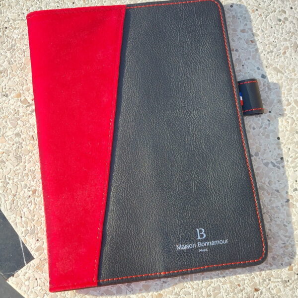 Protège-carnet A5 rubis personnalisable