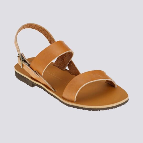 Sandales double bride alexia cuir tannage vegetal naturel femme