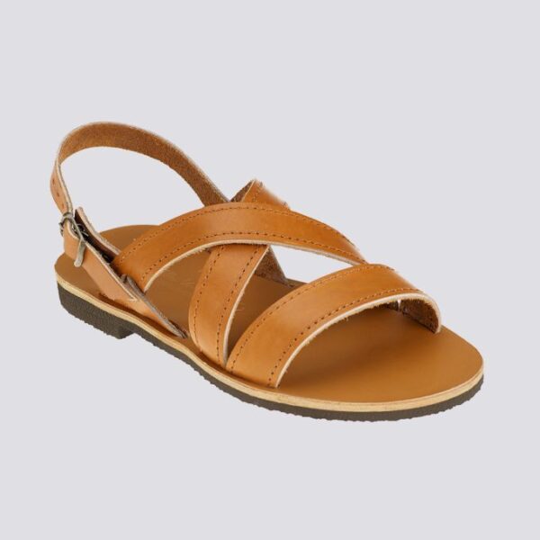 Sandales brides croisees marc cuir tannage vegetal naturel homme