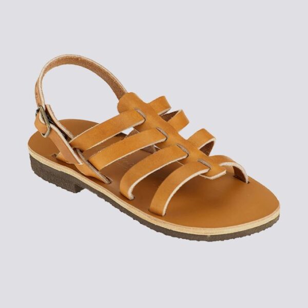 Tropezienne pampelone cuir tannage vegetal naturel enfant