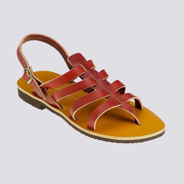 Tropezienne pompei cuir tannage vegetal bordeaux femme