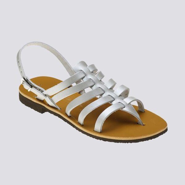 Tropezienne cuir tannage vegetal argent femme