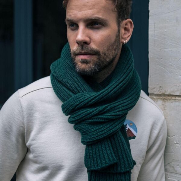 Écharpe Chanterelle vert sapin