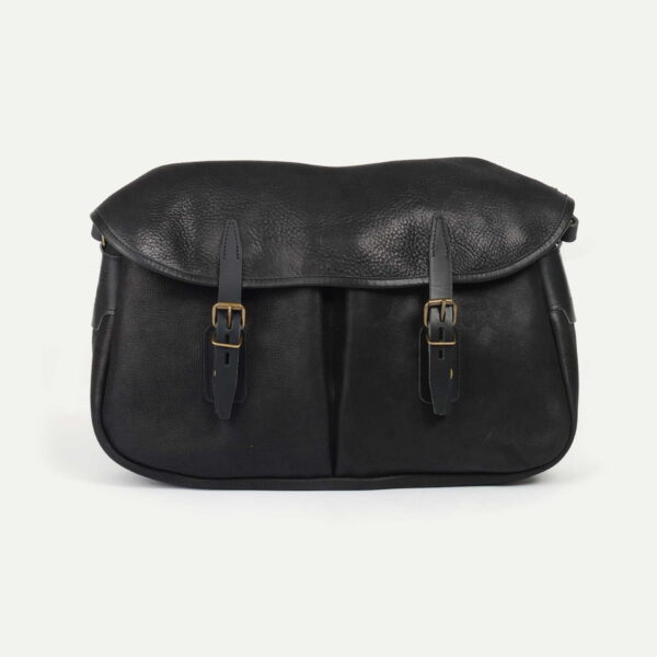 Musette du Pêcheur M – Charbon Noir / Cuir Waxé
