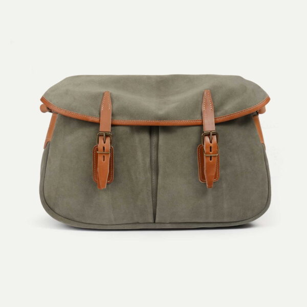 Musette du Pêcheur M  / Cuir Velours – Sauge