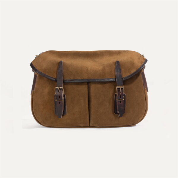 Musette du Pêcheur S / Cuir Velours – Tabac