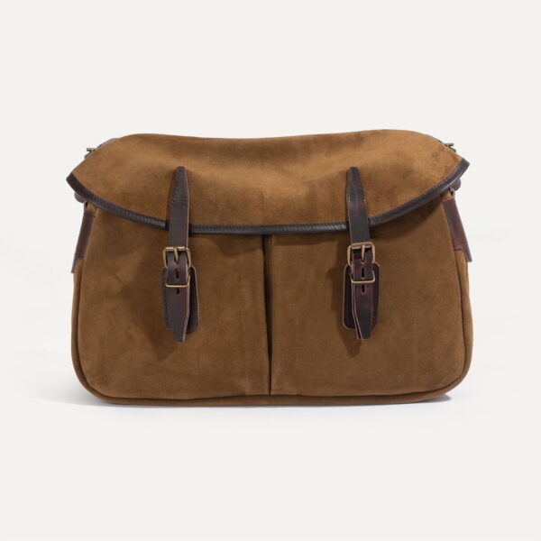 Musette du Pêcheur M  / Cuir Velours – Tabac