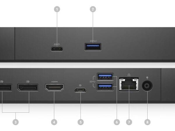 Dell WD19S – station d’accueil – USB-C – HDMI, 2 x DP, USB-C – GigE