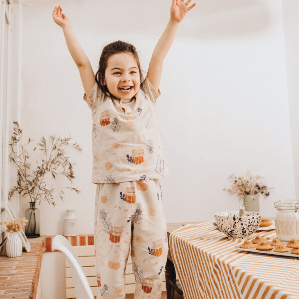 Pantalon bébé et enfant lin Azur