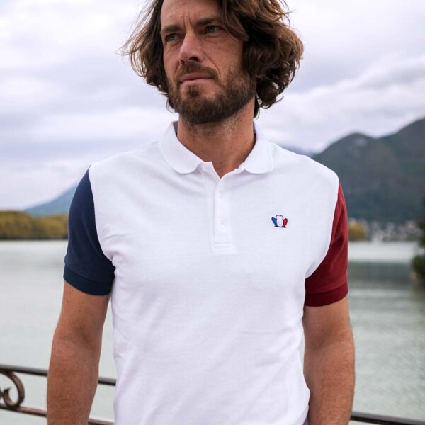 L’Élégant 3.0 – Polo homme tricolore