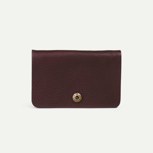 Portefeuille NIL – Bleu de Chauffe x Élysée / Tourbe Rouge