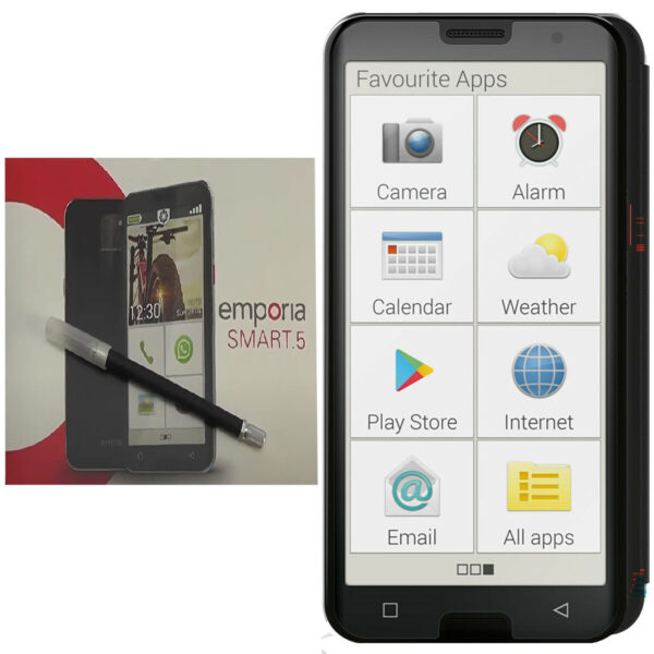 emporia SMART.5 noir – 4G smartphone – 32 Go – GSM