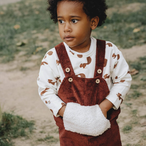 Salopette évolutive bébé et enfant Cognac