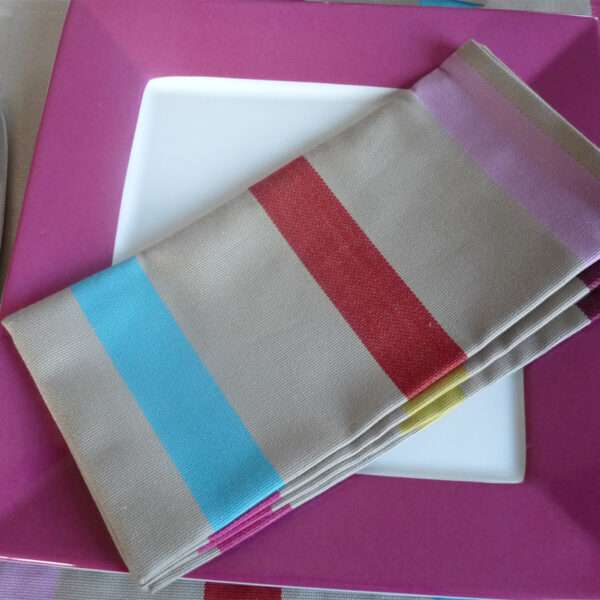 Serviette de table sable MONTSEGUR