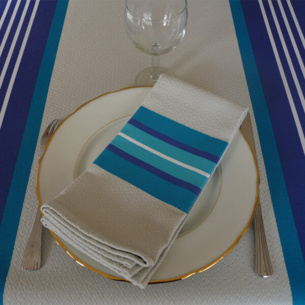 Serviette de table bleu océan PUIVERT