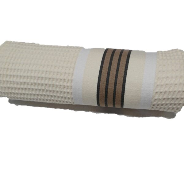 Serviette de toilette en coton naturel NID D’ABEILLE