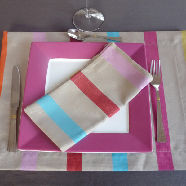 Set de table en tissu sable MONTSEGUR