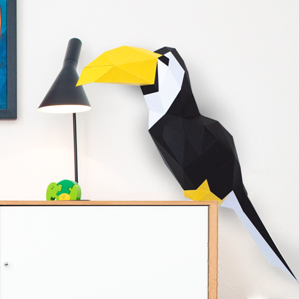 Toucan en papier 3d